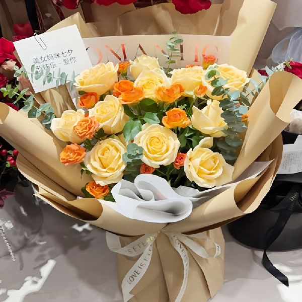 送安徽省黄山市黄山区甘棠镇翡翠西路综合办公区的鲜花实拍图