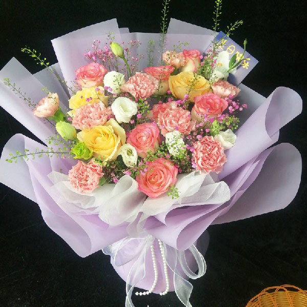 送天津市武清杨村河西区商业公寓的鲜花实拍图