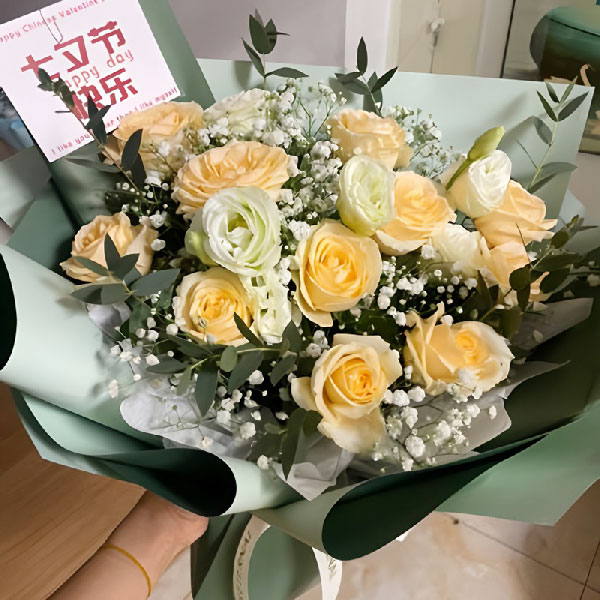 送六安金安区创业路13号博爱精神病医院的鲜花实拍图